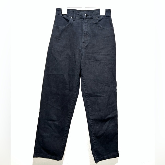 Afends Black High Rise Straight Leg Jeans - Picture 1 of 7